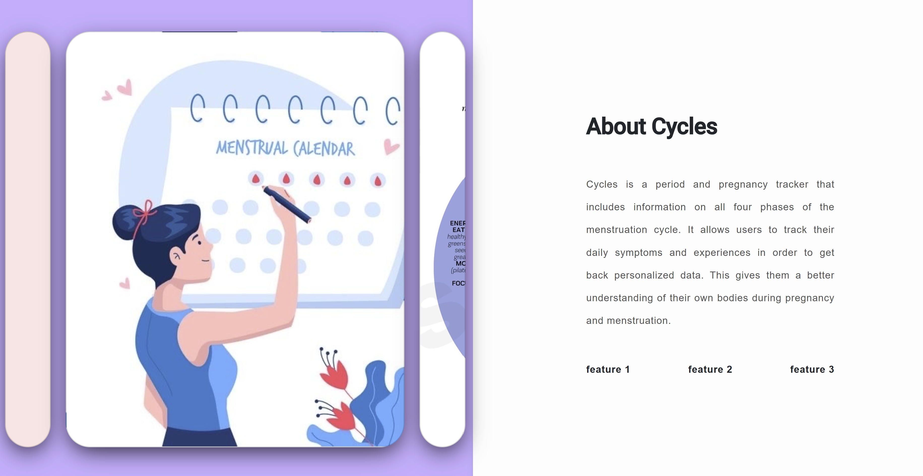 Cycles application introduction screen